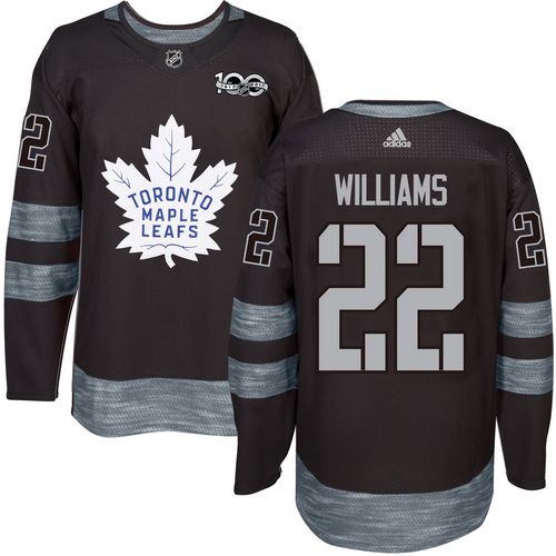 Adidas Maple Leafs #22 Tiger Williams Black 1917-100th Anniversary Stitched NHL Jersey - Click Image to Close